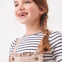 Load image into Gallery viewer, Pale Pink Frill Detail Dungarees (3-12yrs)