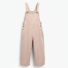 Load image into Gallery viewer, Pale Pink Frill Detail Dungarees (3-12yrs)