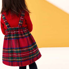 Load image into Gallery viewer, Red Tartan Check Pinafore Dress (3mths-6yrs)