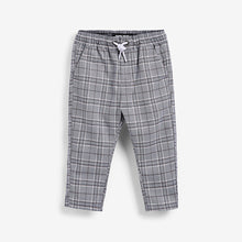Load image into Gallery viewer, Blue Pull-On Check Trousers (3mths-5yrs)