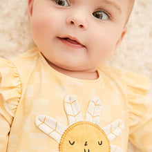Load image into Gallery viewer, Ochre Yellow Baby 2 pieces Sunflower Top and Trouser Set (0mth-18mths)