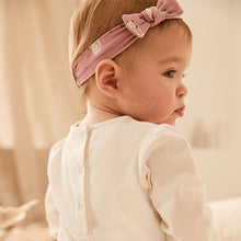 Load image into Gallery viewer, Pink Baby 3 Piece Bunny Set With Headband (0-18mths)