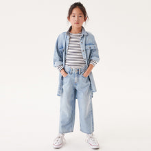 Load image into Gallery viewer, Wash Blue Wide Straight Jean (3yrs-12yrs)