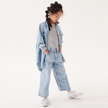 Load image into Gallery viewer, Wash Blue Wide Straight Jean (3yrs-12yrs)