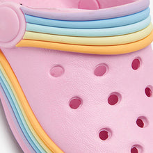 Load image into Gallery viewer, Pink Rainbow Clogs (Younger Girls)