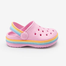 Load image into Gallery viewer, Pink Rainbow Clogs (Younger Girls)
