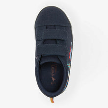 Load image into Gallery viewer, Navy Dino Strap Touch Fastening Shoes (Younger Boys)