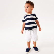Load image into Gallery viewer, White Pull-On Shorts (3mths-5yrs)