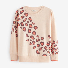 Load image into Gallery viewer, Ecru Cream Animal Print Long Sleeve Cosy Lightweight Jumper