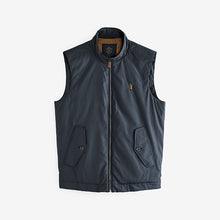 Load image into Gallery viewer, Navy Blue Shower Resistant Harrington Gilet