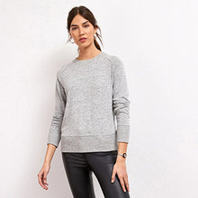 Load image into Gallery viewer, Grey Long Sleeve Cosy Lightweight Jumper