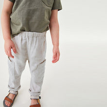 Load image into Gallery viewer, Stone Side Pocket Linen Bland Trousers (3mths-5yrs)