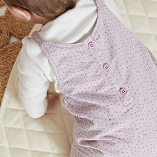 Load image into Gallery viewer, Lilac Purple 2 Piece Baby Character Dungarees And Bodysuit Set (0mths-18mths)