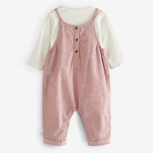 Load image into Gallery viewer, Lilac Purple 2 Piece Baby Character Dungarees And Bodysuit Set (0mths-18mths)