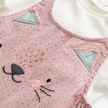 Load image into Gallery viewer, Lilac Purple 2 Piece Baby Character Dungarees And Bodysuit Set (0mths-18mths)