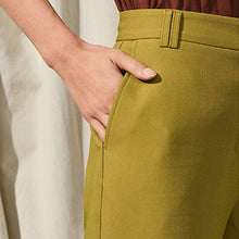Load image into Gallery viewer, Green Olive Smart Taper Trousers