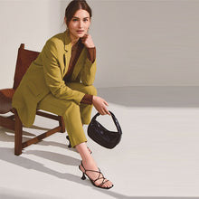 Load image into Gallery viewer, Green Olive Smart Taper Trousers