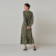 Load image into Gallery viewer, Multi Daisy Long Sleeve V-Neck Dress