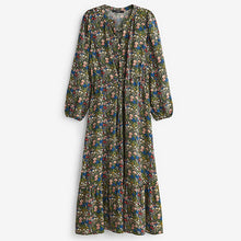 Load image into Gallery viewer, Multi Daisy Long Sleeve V-Neck Dress