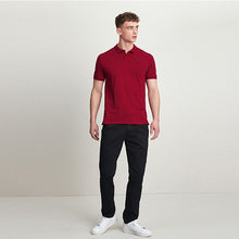 Load image into Gallery viewer, Red Regular Fit Pique Polo Shirt