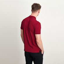 Load image into Gallery viewer, Red Regular Fit Pique Polo Shirt
