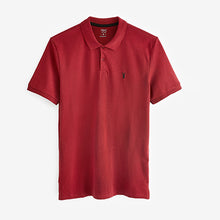 Load image into Gallery viewer, Red Regular Fit Pique Polo Shirt
