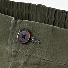 Load image into Gallery viewer, Khaki Green Elasticated Waist Skinny Fit Stretch Chino Trousers
