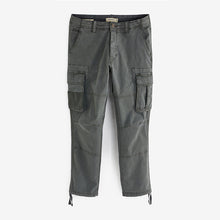 Load image into Gallery viewer, Charcoal Grey Authentic Stretch Cotton Blend Cargo Trousers