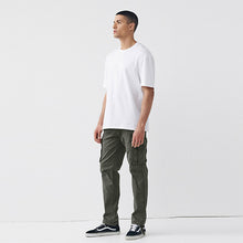 Load image into Gallery viewer, Khaky Green Authentic Stretch Cotton Blend Cargo Trousers