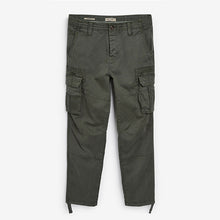 Load image into Gallery viewer, Khaky Green Authentic Stretch Cotton Blend Cargo Trousers