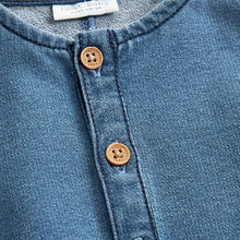 Load image into Gallery viewer, Denim Blue Baby Romper (0mths-18mths)