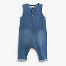 Load image into Gallery viewer, Denim Blue Baby Romper (0mths-18mths)