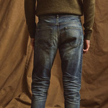 Load image into Gallery viewer, Vintage Green/Blue Slim Fit Authentic Stretch Jeans