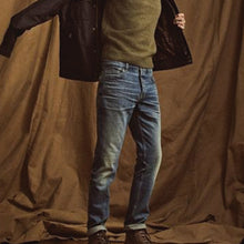 Load image into Gallery viewer, Vintage Green/Blue Slim Fit Authentic Stretch Jeans