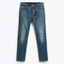 Load image into Gallery viewer, Vintage Green/Blue Slim Fit Authentic Stretch Jeans