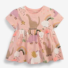 Load image into Gallery viewer, Peach Pink Unicorn Cotton T-Shirt (3mths-6yrs)