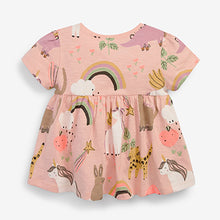 Load image into Gallery viewer, Peach Pink Unicorn Cotton T-Shirt (3mths-6yrs)