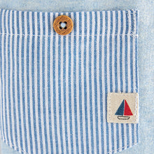 Load image into Gallery viewer, Blue Applique Boat Baby Jersey Dungarees And Bodysuit Set (0mths-18mths)