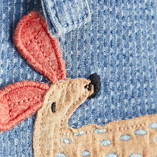 Load image into Gallery viewer, Denim Applique Dog Dungaree Set (0mth-18mths)