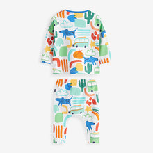 Load image into Gallery viewer, Bright Abstract Print Baby 2 Pack T-Shirt And Leggings Set (0mths-18mths)