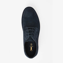 Load image into Gallery viewer, Navy Blue Suede Desert Shoes