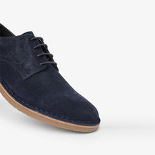 Load image into Gallery viewer, Navy Blue Suede Desert Shoes