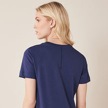 Load image into Gallery viewer, Navy Blue Calabasas Graphic Short Sleeve Crew Neck T-Shirt