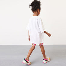 Load image into Gallery viewer, Pink Rainbow Splat Oversized T-Shirt And Shorts Set (3-12yrs)