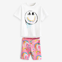Load image into Gallery viewer, Pink Rainbow Splat Oversized T-Shirt And Shorts Set (3-12yrs)