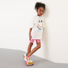 Load image into Gallery viewer, Pink Rainbow Splat Oversized T-Shirt And Shorts Set (3-12yrs)
