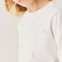 Load image into Gallery viewer, White Daisy Crochet T-Shirt (3-12yrs)