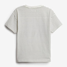 Load image into Gallery viewer, White Stripe Flippy Sequin Star T-Shirt (3-12yrs)