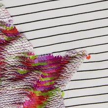 Load image into Gallery viewer, White Stripe Flippy Sequin Star T-Shirt (3-12yrs)