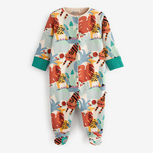 Load image into Gallery viewer, Green Elephant Baby 3 Pack Sleepsuits (0mths-18mths)